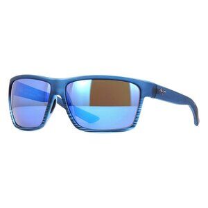 New MAUI JIM Alenuihaha Blue Polarised Wraparound B839 03S Sunglasses Women